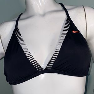 Nike Black White Reversible Bikini Top Medium